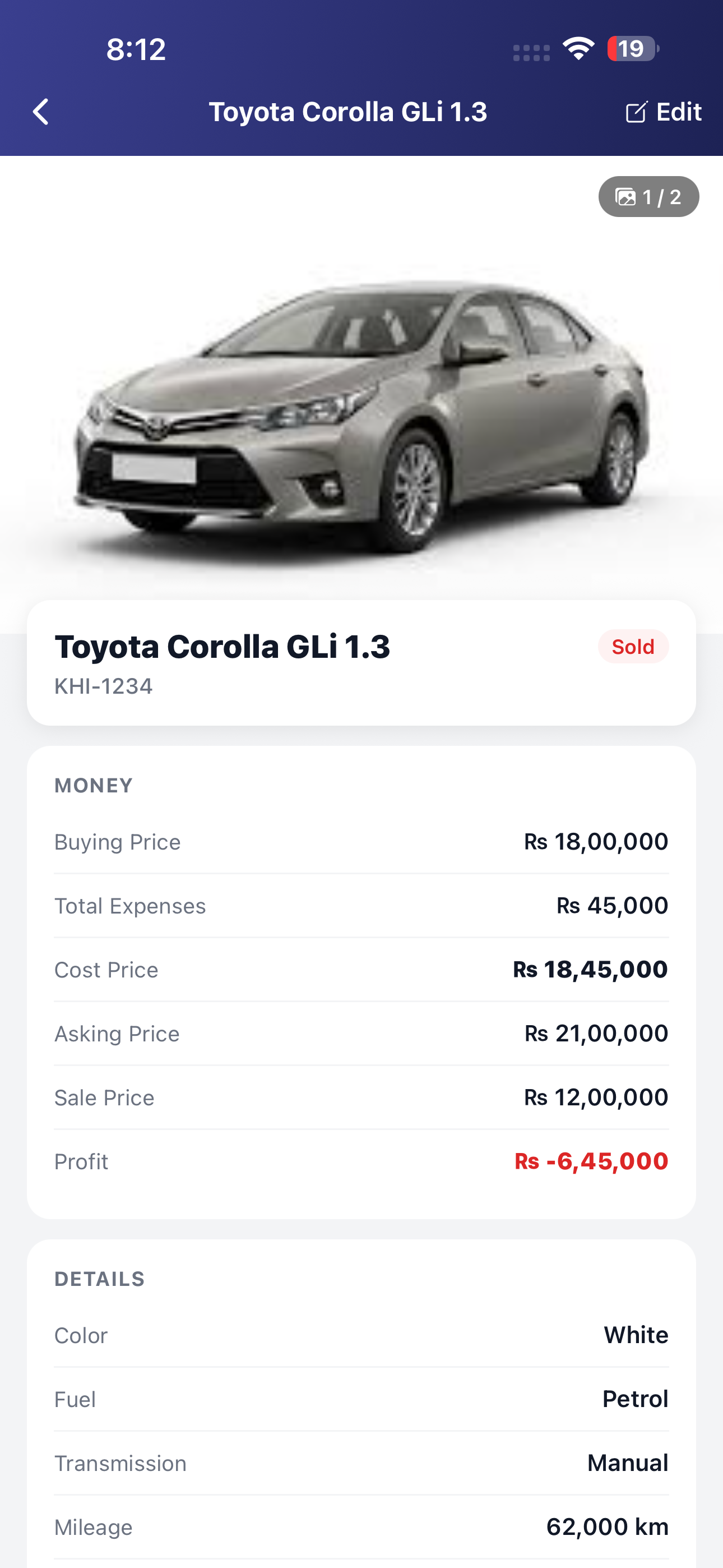 Vehicle detail
